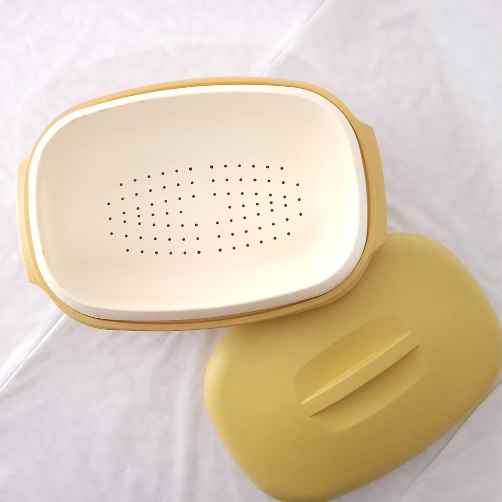 Vintage Gold Vegetable Rice Steamer 3 Pieces Made In USA